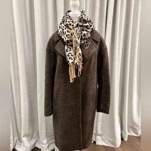 Danier Mohair coat in beautiful brown colour - size XS